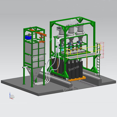 High Efficiency Automatic Batch Weighing System With Bulk Bag Discharger For Chemical Food