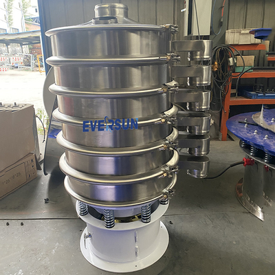 304 Stainless Steel Rotary Vibrating Sieve Machine For Screening Food Chemical Powder