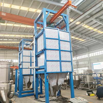 Closed-type dust-free ton bag feeding station; automatic bag breaking machine for dust-free feeding of ammonium bicarbonate