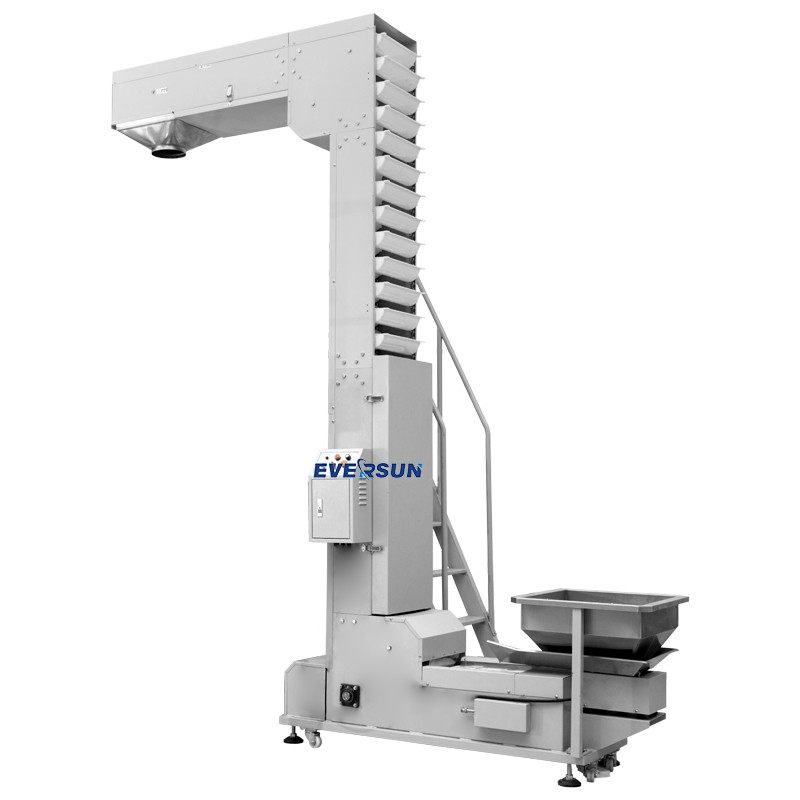 Stainless Steel Vertical Belt Lifting Z Type Conveyor System