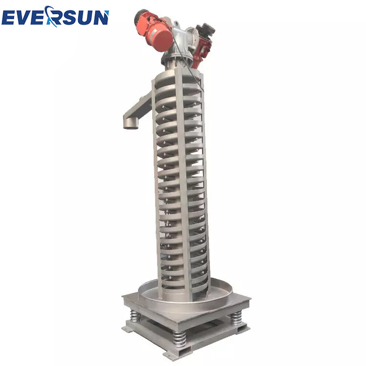 High-Efficiency 2-8m Vertical Vibration Screw Elevator Feeder For Fertilizers Sand