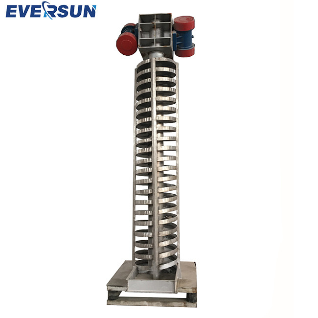 Stainless Steel 304 Vertical Spiral Dry Elevator Conveyor For Cocoa Powder Cooling