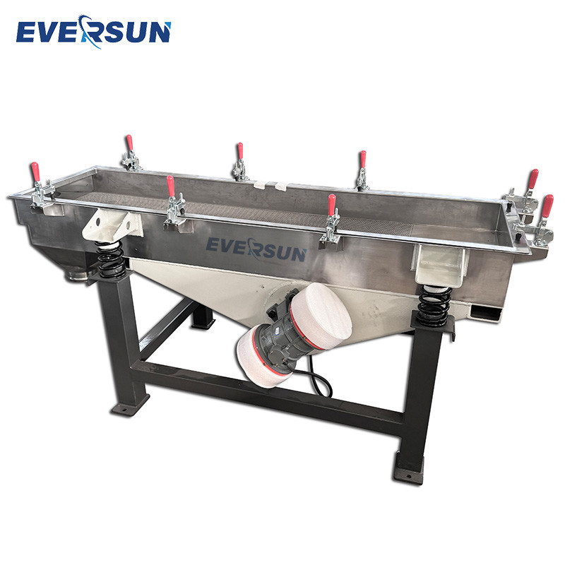Stainless Steel Linear Vibrating Screen Efficiently Screens Large Particle Materials