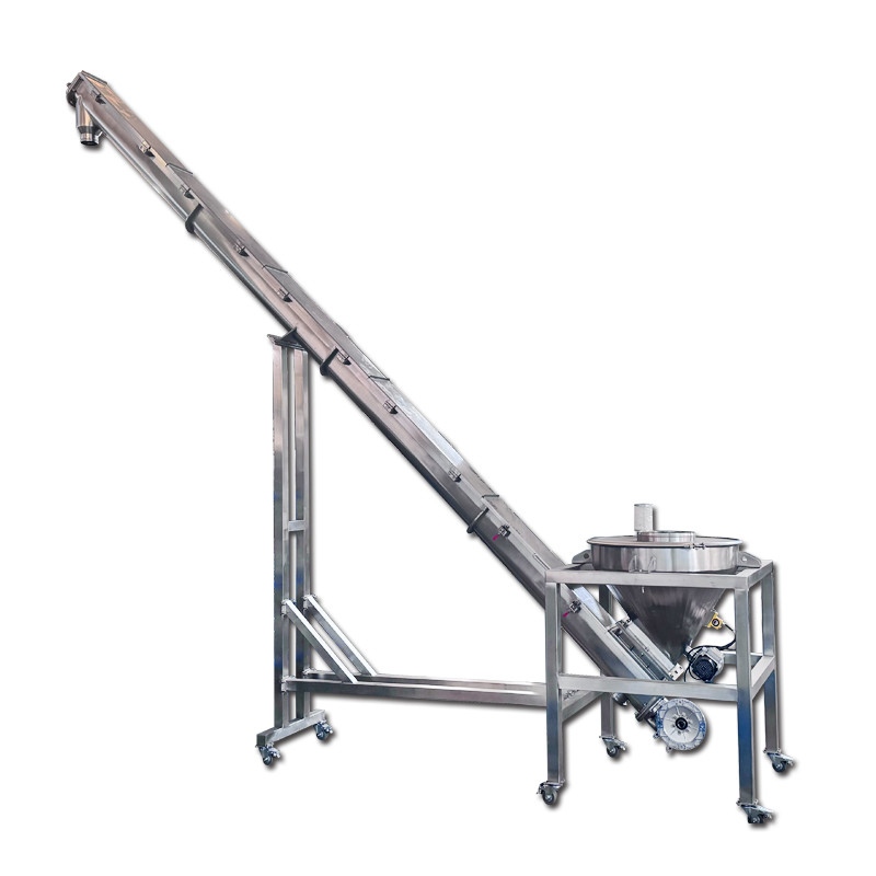 Adjustable Speed Spiral Feeder Stainless Steel Industrial Powder And Granular Lifting Conveyor