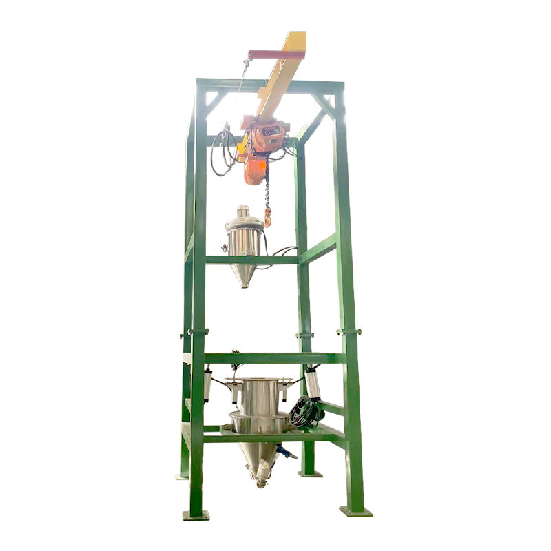 Open Type Ton Bag Unloading Station Conveying Equipment Calcium Carbonate Powder Dust-free Feeding