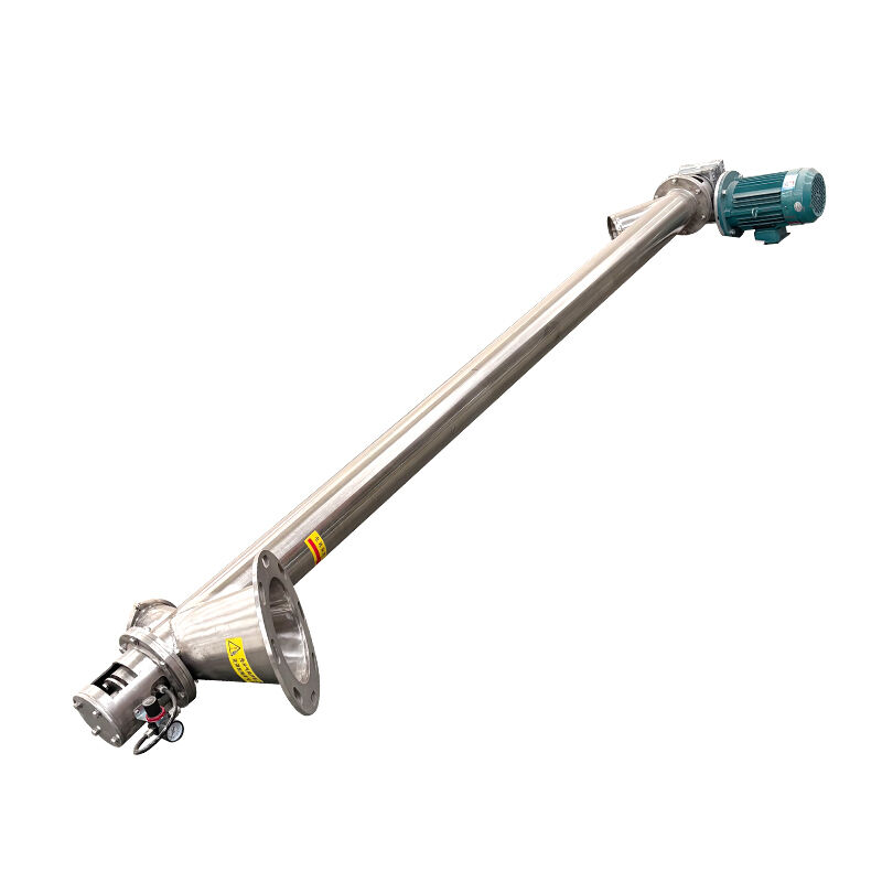 Auger Screw Conveyor designed for material flow in industrial production processes moving powders granules and small blocks smoothly