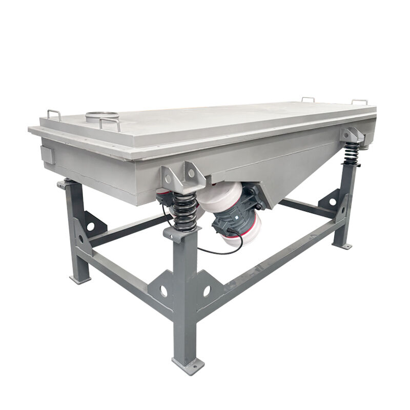 Linear Vibrating Screen offering stable and operation with simple compact design for dry material screening applications
